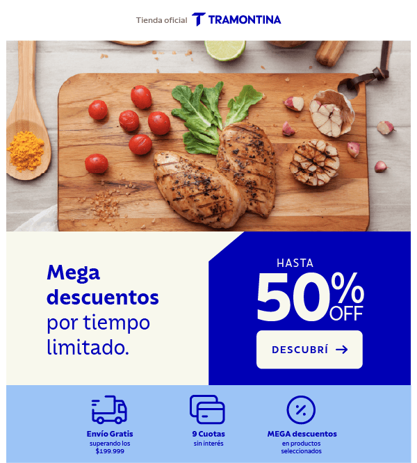 Mega descuentos por tiempo limitado
